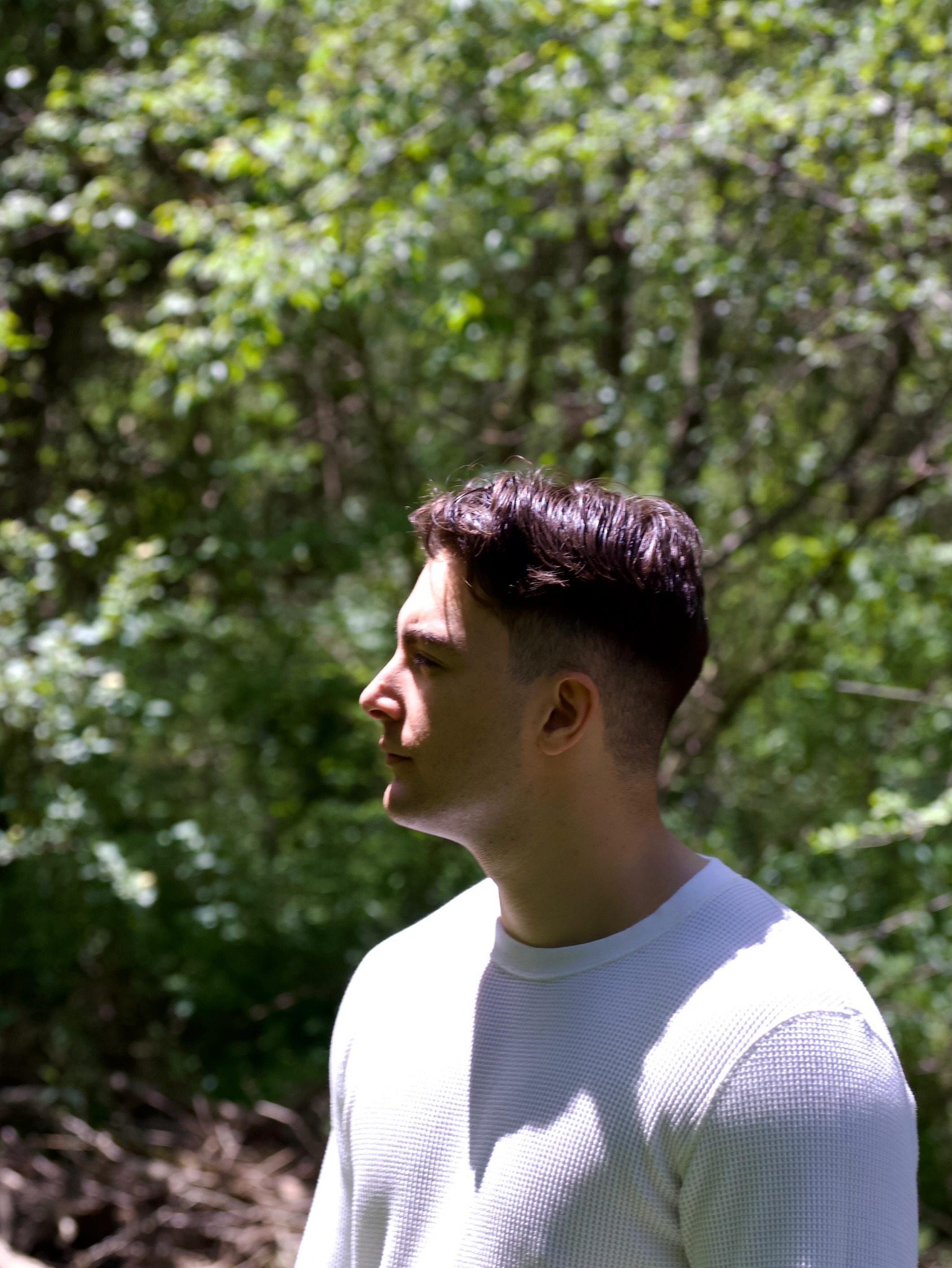 Profile portrait of Nicholas Petrungaro outdoors